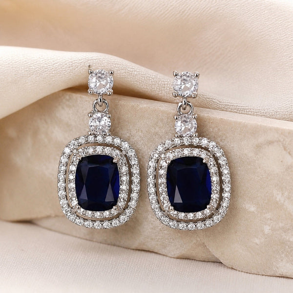 Boucles d'oreilles en zirconium pavé Safiiri ovale