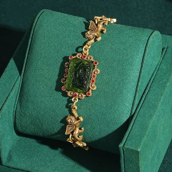 Bracelet en perles carré avec pendentif Baroque Leijona