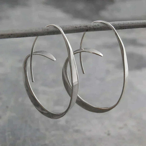 Boucles d'oreilles en spirale ouverte en forme de goutte