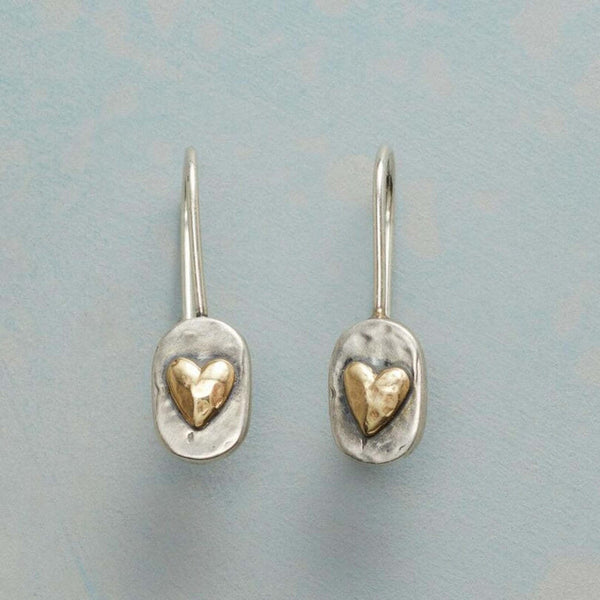Boucles d'oreilles en cœur vintage en or