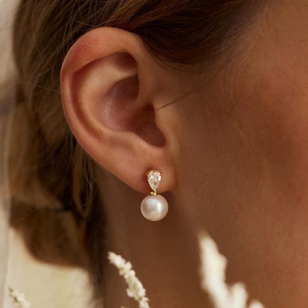 Boucles d'oreilles classiques en perles et gouttes