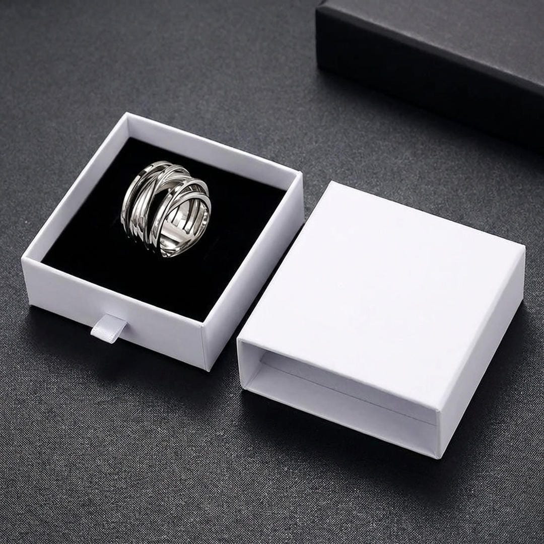 Bague en Argent Superposée Vintage