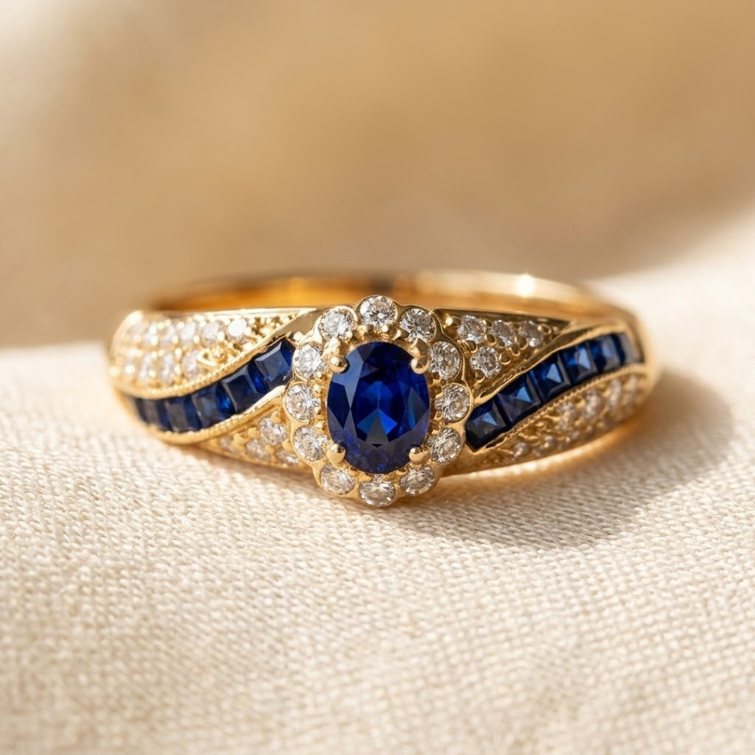 Bague Anneau Saphir en Or
