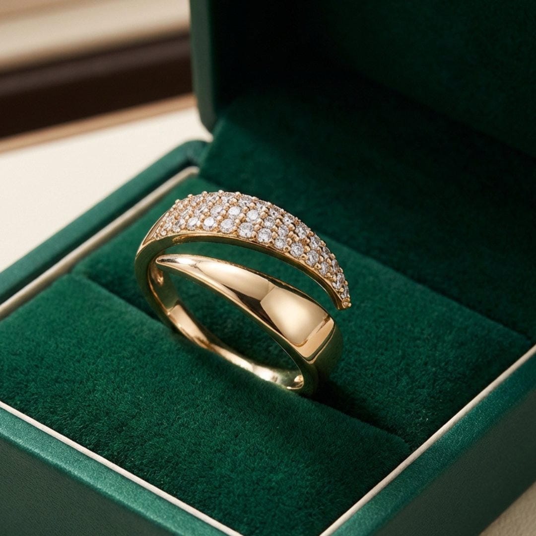 Bague croisée élégante