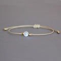 Bracelet Happy en Pierre de Lune Minimaliste