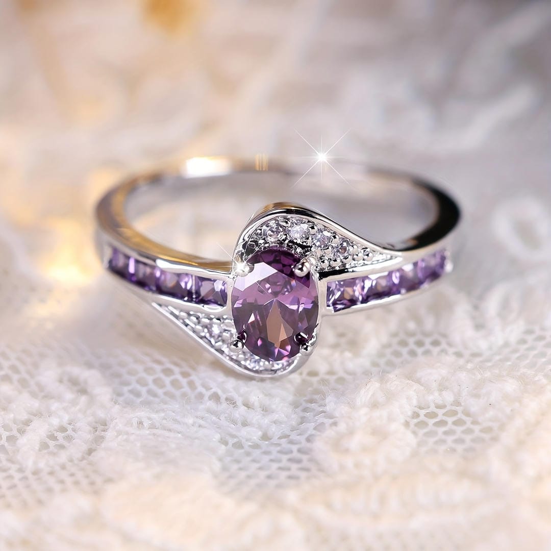 Bague en Cristal Violet Whisper Kierre