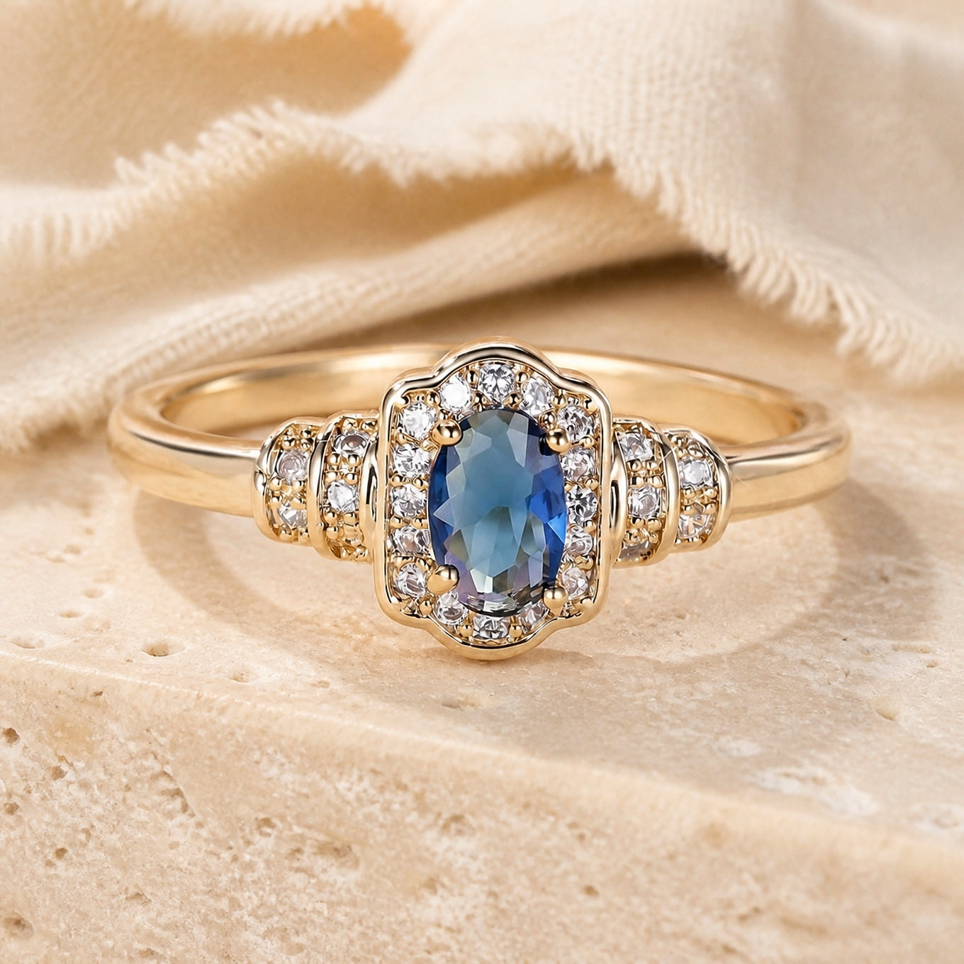 Bague en cristal Halo Safiiri Héritage