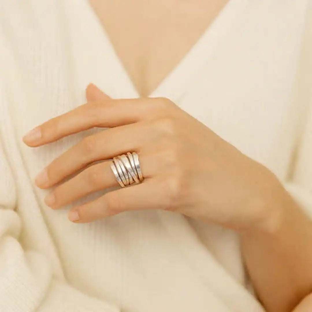 Bague en argent épaisse vintage