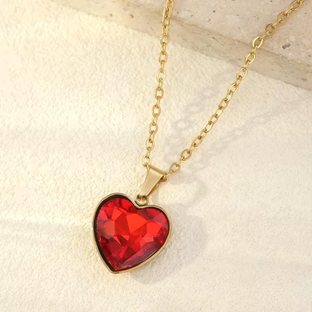 Collier pendentif Cœur Émeraude