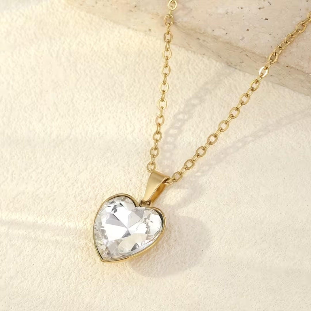 Collier pendentif Cœur Émeraude