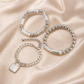 Bracelet en perles de punk en or blanc