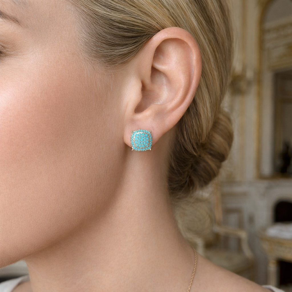 Boucles d'oreilles Turquoise Distinguées