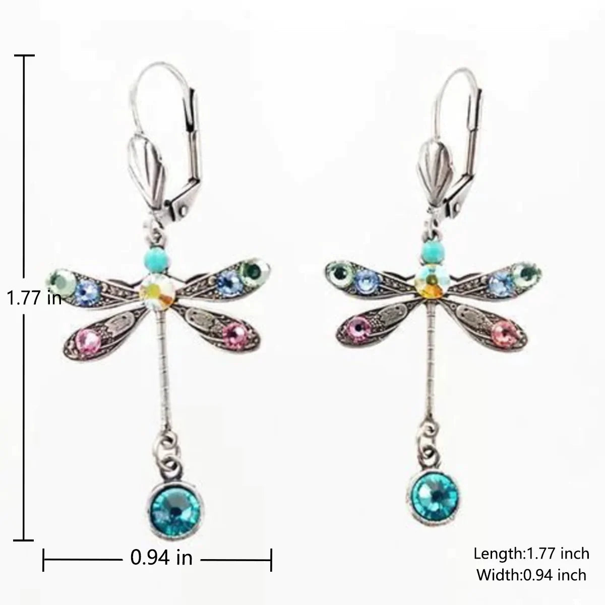 Boucles d'oreilles en forme de libellule élégantes et gravées