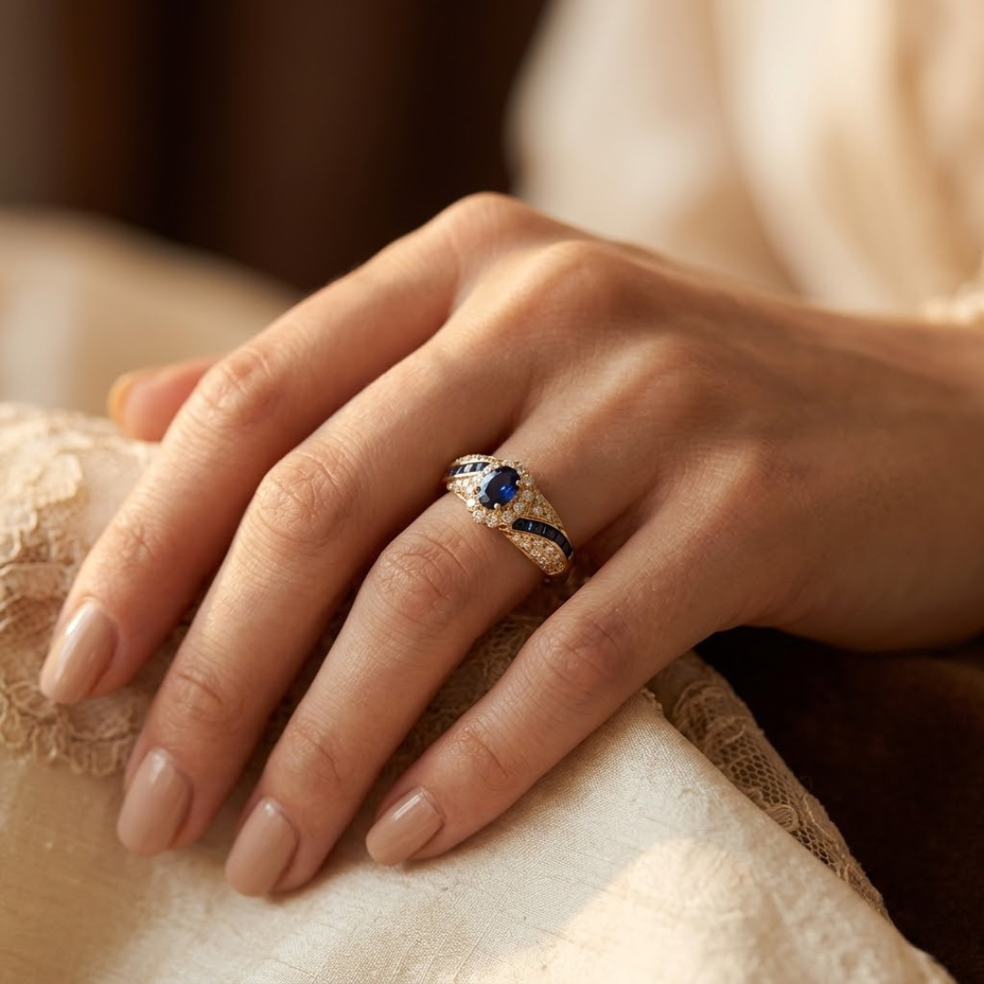 Bague Anneau Saphir en Or