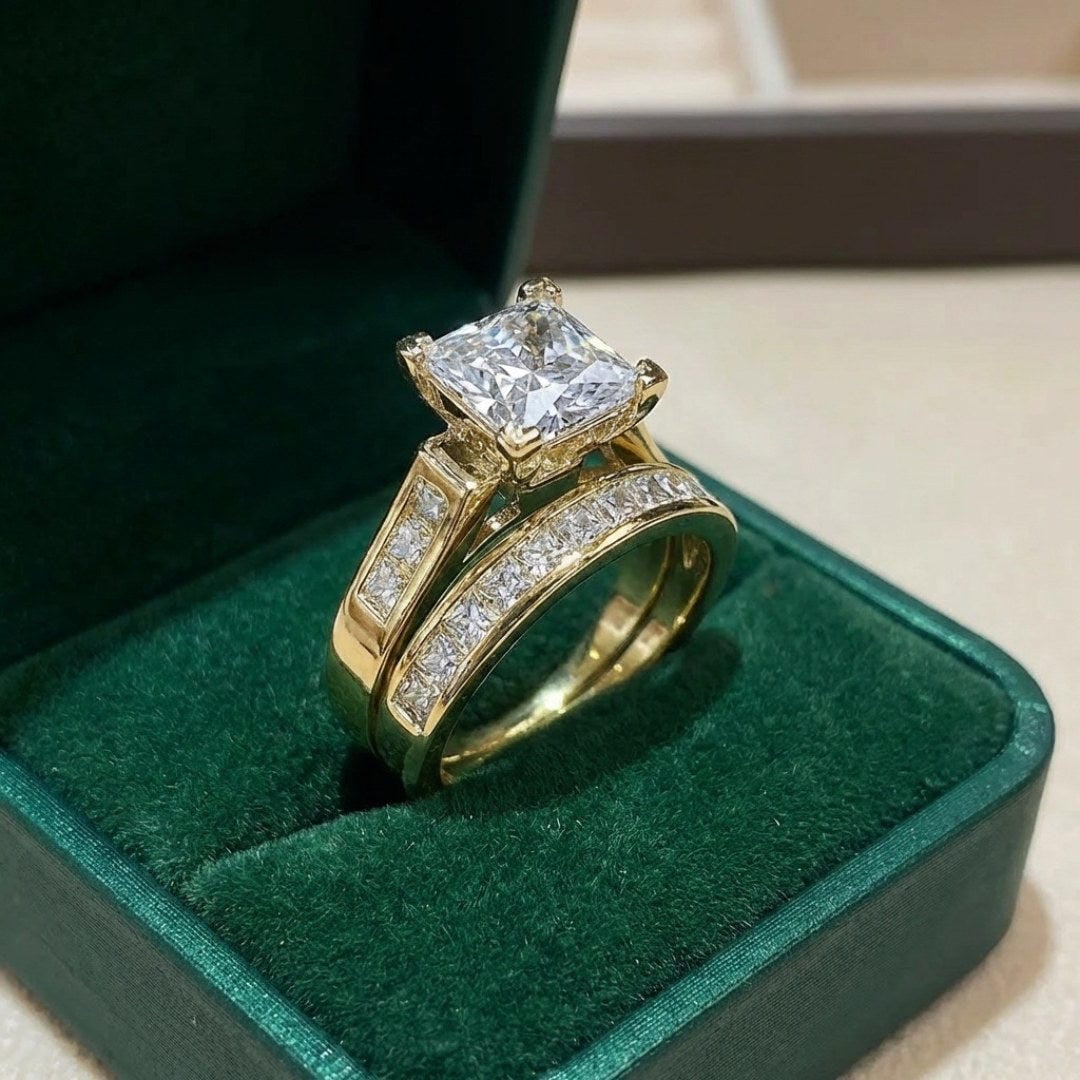 Belles bagues de promesse en zirconium