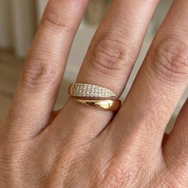 Bague croisée élégante