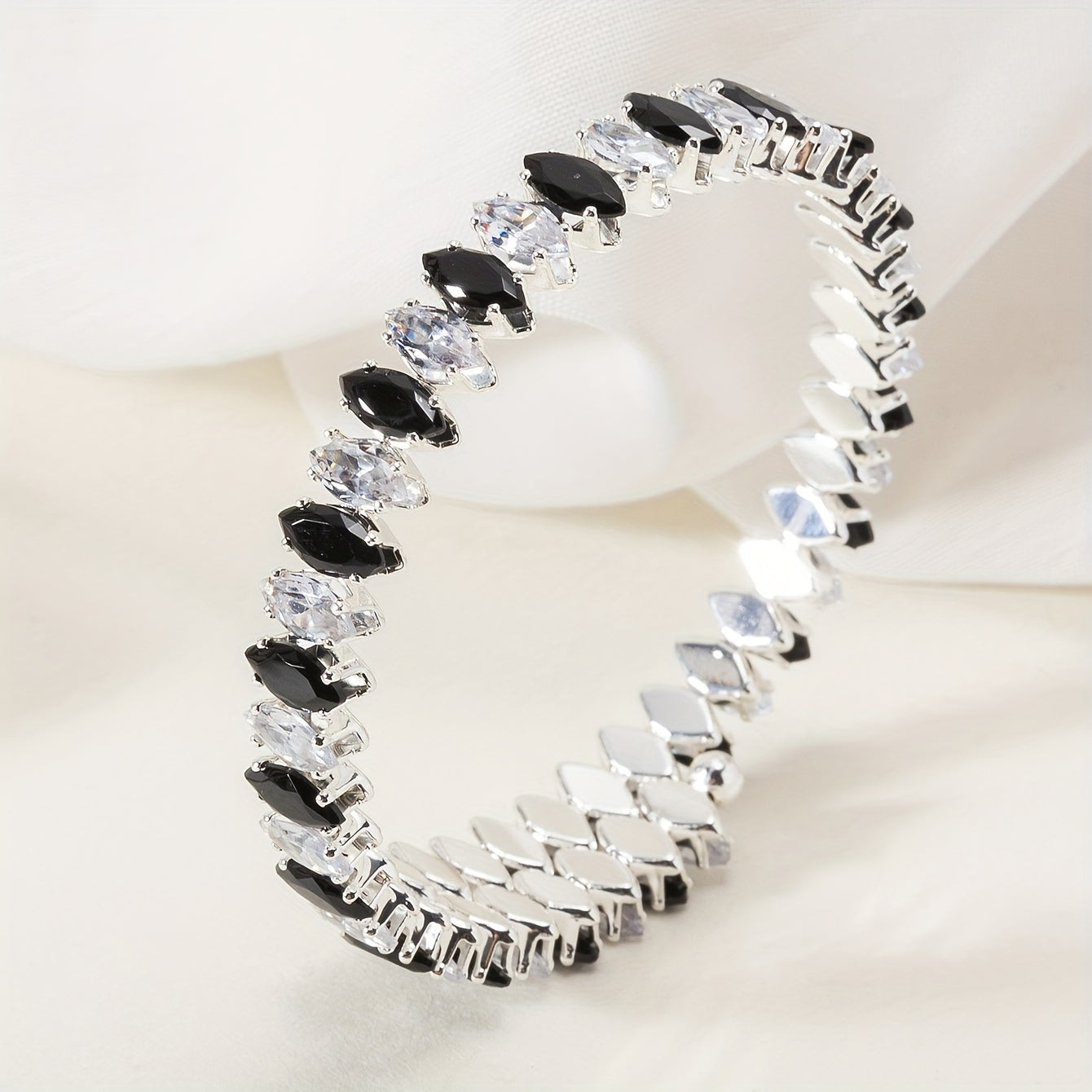 Bracelet en onyx Zirkonia Markiisi
