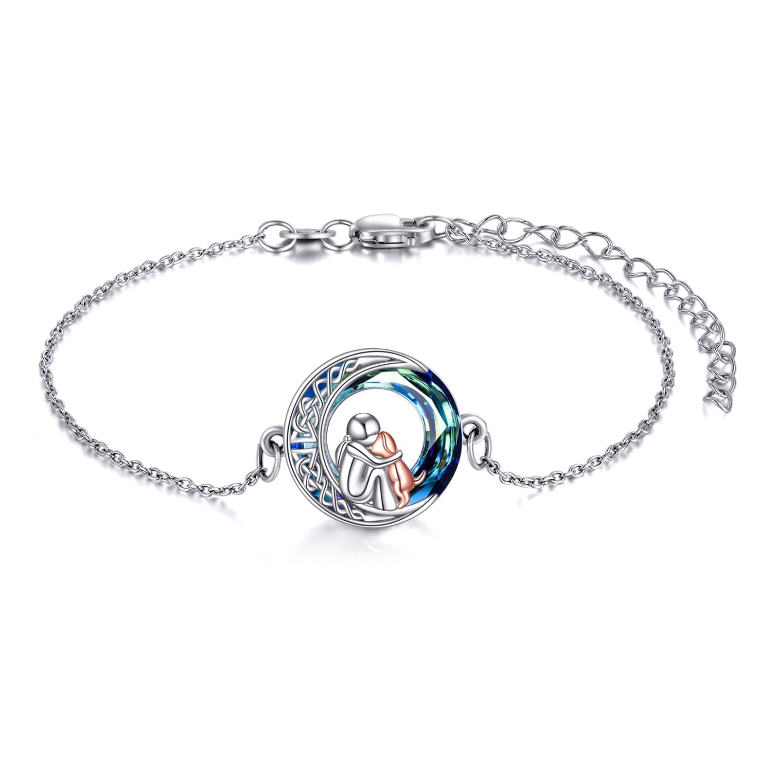 Bracelet ajustable en argent sterling pour chien