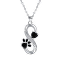 Collier symbole d'absurdité cœurs empreinte de patte