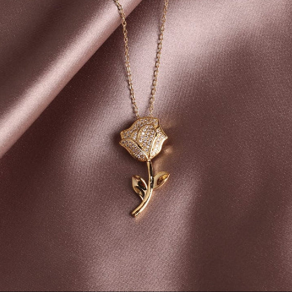 Collier de Rose Fleurie Éternelle