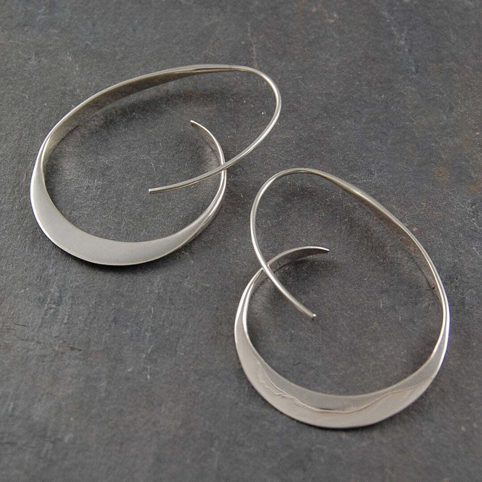 Boucles d'oreilles en spirale ouverte en forme de goutte