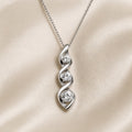 Collier en zirconium éternel en or blanc