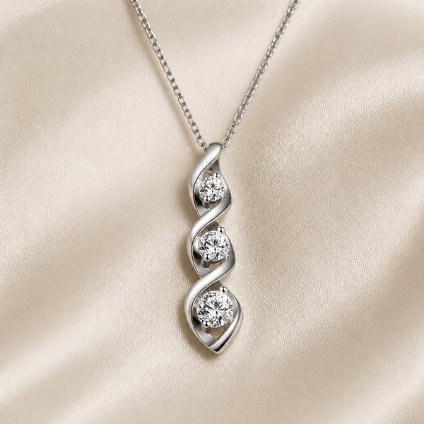 Collier en zirconium éternel en or blanc