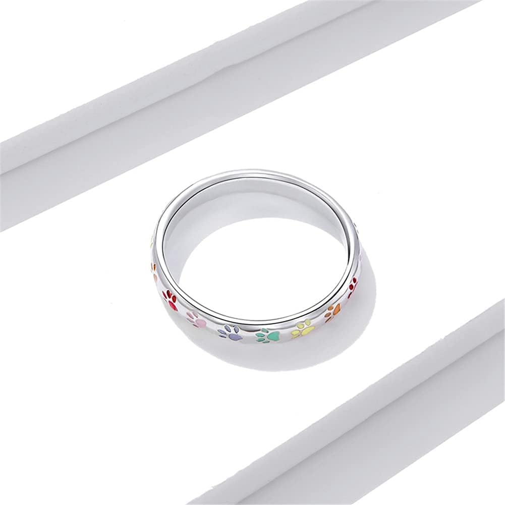 Bague en argent sterling avec design en forme de patte