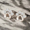 Boucles d'oreilles à clou en argent sterling - avec zircon scintillant