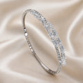 Bracelet en Cubes de Zirconium Cubique en Or Blanc Classique