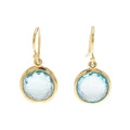 Boucles d'oreilles en cristal bleu vintage
