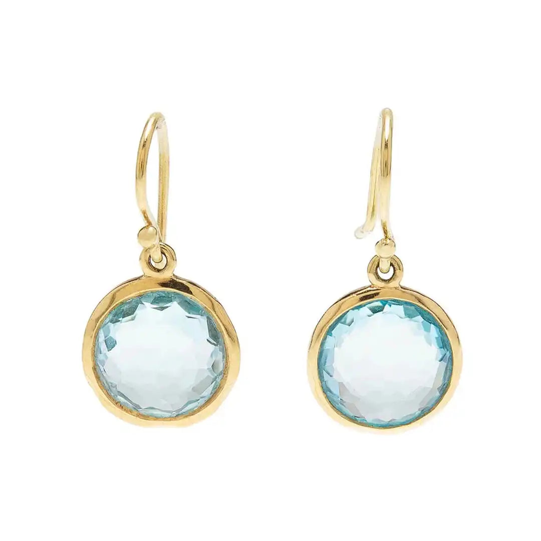 Boucles d'oreilles en cristal bleu vintage