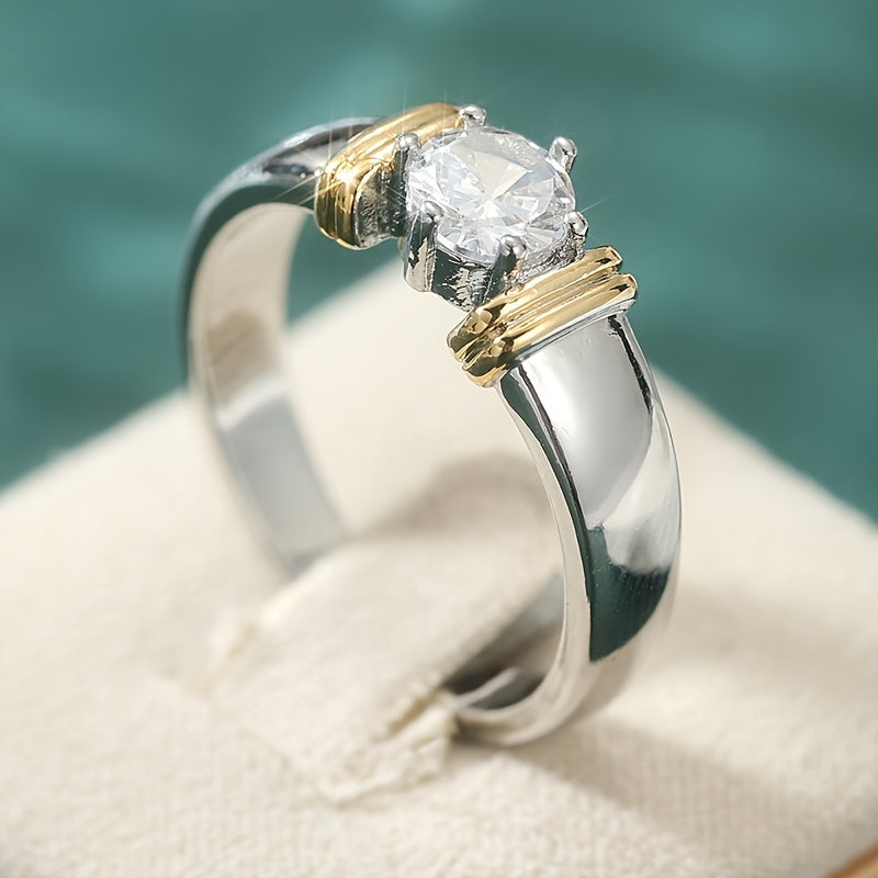 Bague en Zirconium Luxe Encastré