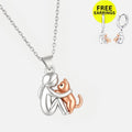 Collier pendentif chat avec boucles d'oreilles bonus – offre limitée