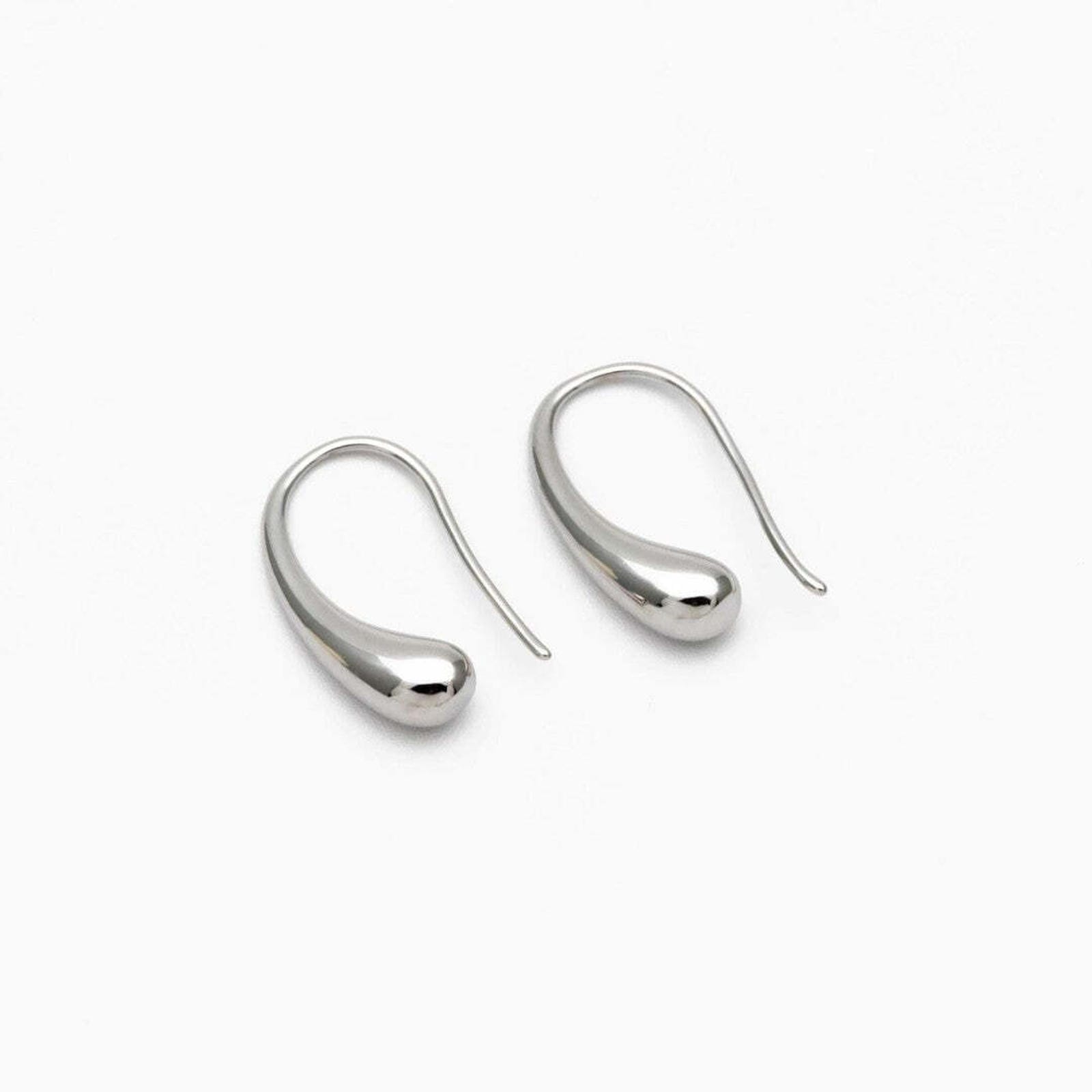 Boucles d'oreilles goutte en or et argent antique