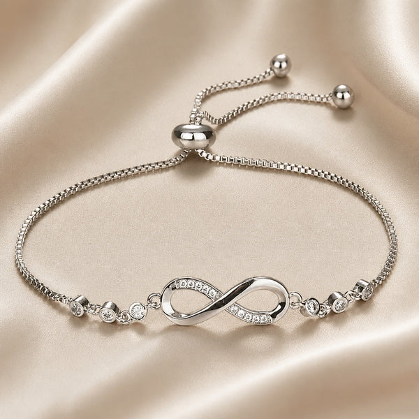 Bracelet Slider Éternité en Or Blanc