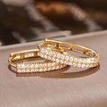 Boucles d'oreilles en zirconium rondes élégantes