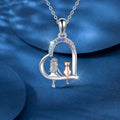 Collier pendentif cœur arc-en-ciel Kissa pour fille