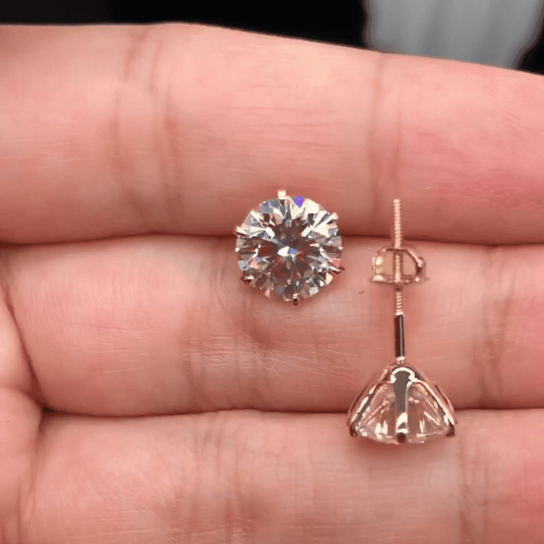 Boucles d'oreilles Chic en or blanc et doré