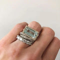 Ensemble de Bagues Vintage Argent Turquoise
