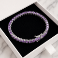 Bracelet de tennis en cristal d'améthyste