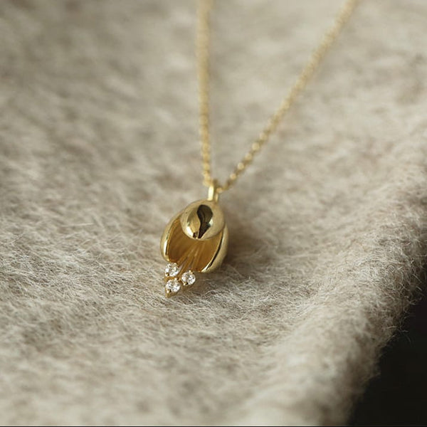 Collier en Or Larmoyant Éclatant