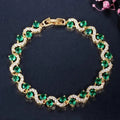 Bracelet en or avec cristal émeraude