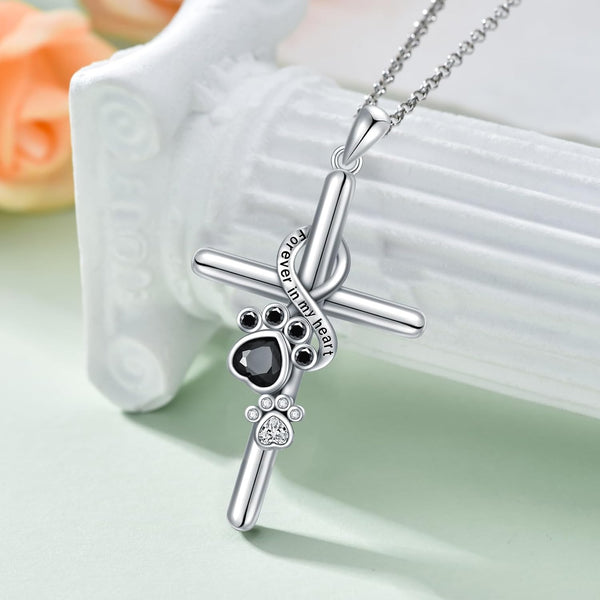 Collier en croix et patte en argent sterling 925