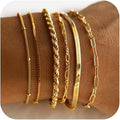 Vernetta™ | Ensemble de bracelets dorés