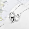 Collier en forme de patte de chien avec zircon