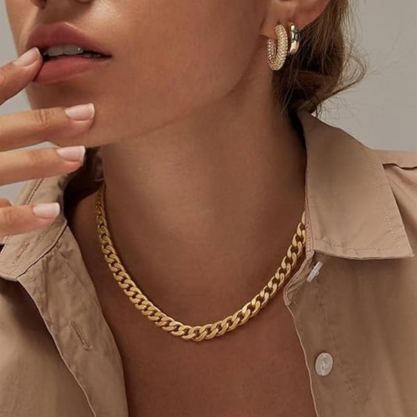 Collier à maillons cubains saisissant