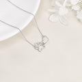 Collier en argent sterling avec pendentif en forme de cœur en cristal