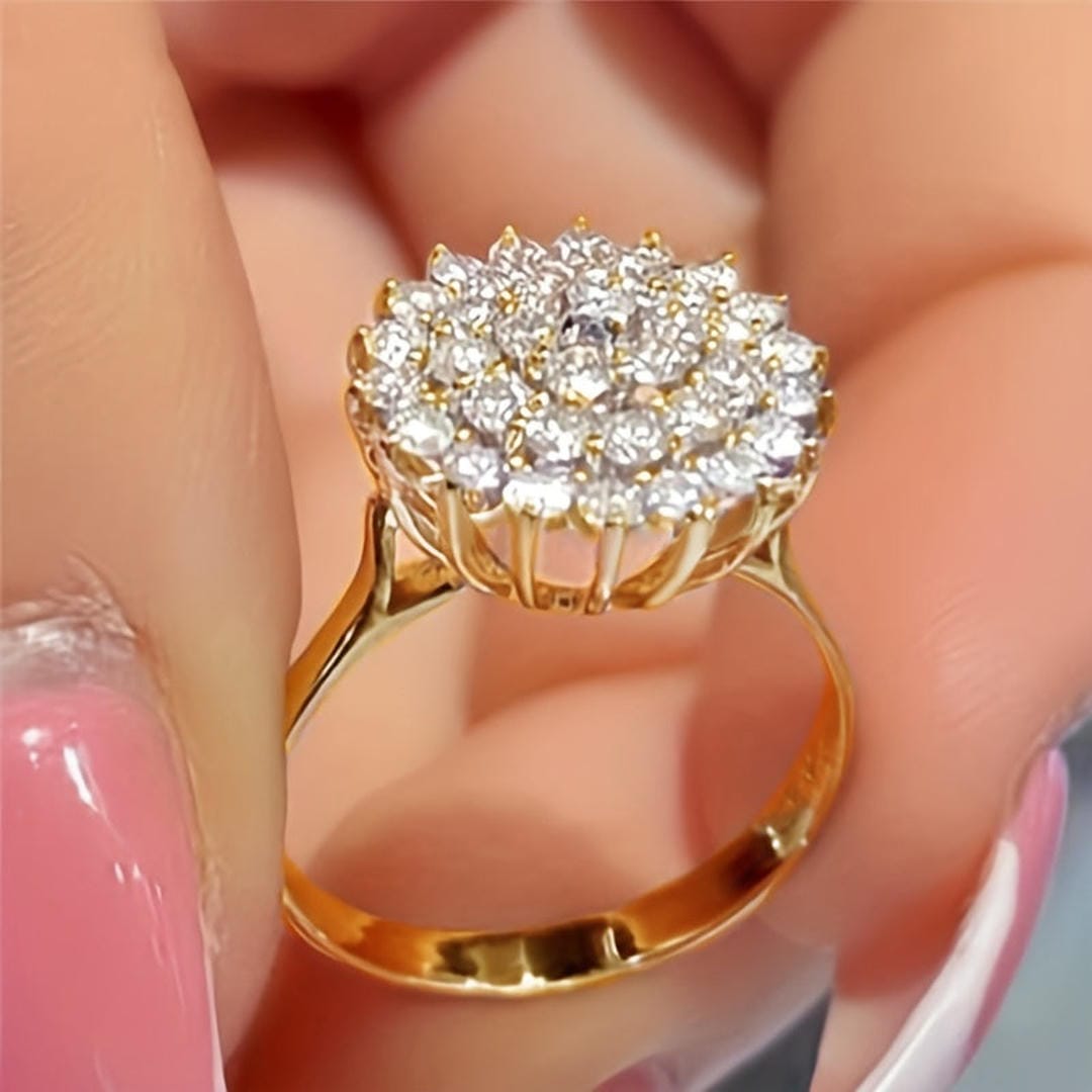 Bague Halo en cristal