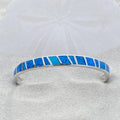 Bracelet en Opale Argentée Bleue